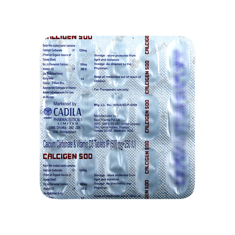 CALCIGEN 500MG TABLET 15'S