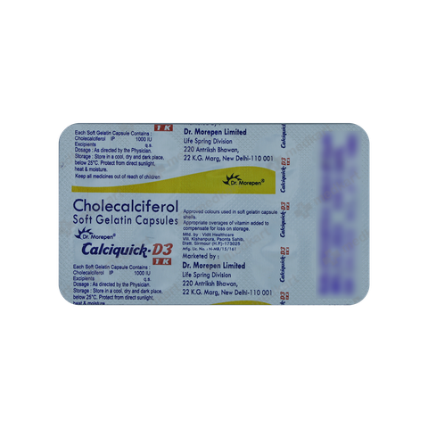 CALCIQUICK D3 1K CAPSULE 10'S