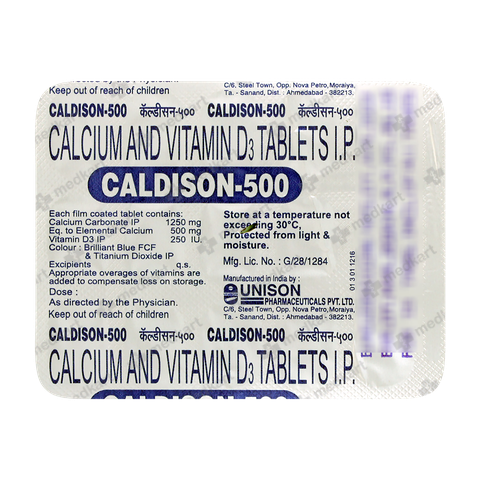 CALDISON 500MG TABLET 15'S