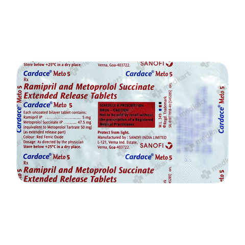 CARDACE METO 5MG TABLET 10'S