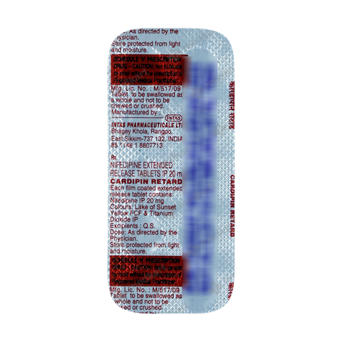 CARDIPIN RETARD TABLET 10'S