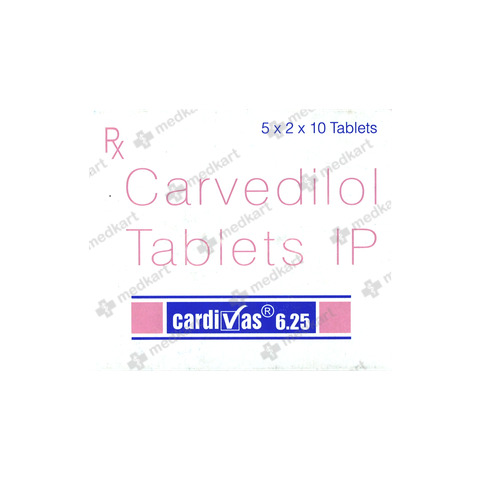 CARDIVAS 6.25MG TABLET 10'S