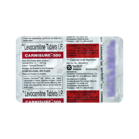 CARNISURE 500MG TABLET 10'S