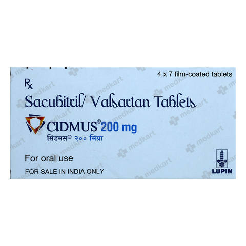 CIDMUS 200mg Tablet 7's packaging showing composition and details.