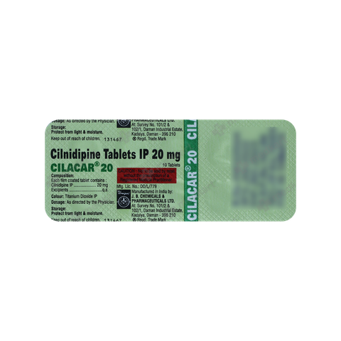 CILACAR 20MG TABLET 10'S