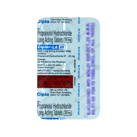 CIPLAR LA 20MG TABLET 15'S