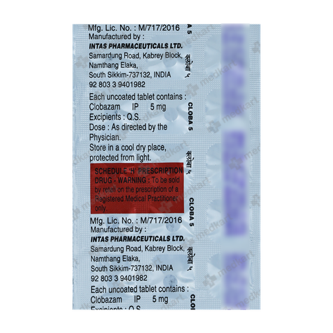 CLOBA 5MG TABLET 15'S