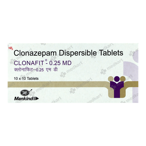 CLONAFIT 0.25MG TABLET 10'S