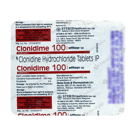 CLONIDIME 100MCG TABLET 30'S
