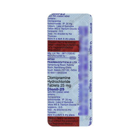 CLONIL 25MG TABLET 10'S