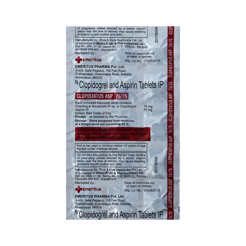 CLOPISTATUS ASP 75/75MG TABLET 