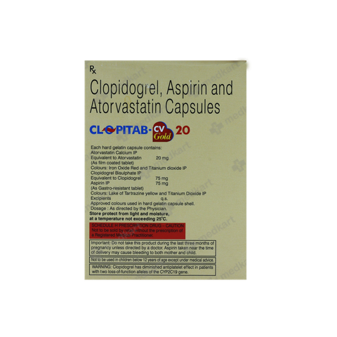 CLOPITAB CV GOLD 20MG Tablet uses & side effects – Buy now