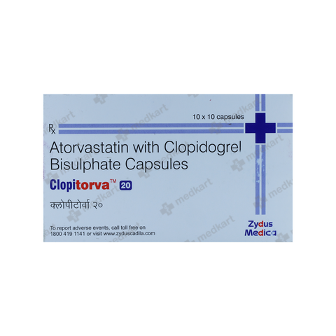 CLOPITORVA 20MG CAPSULE 10'S