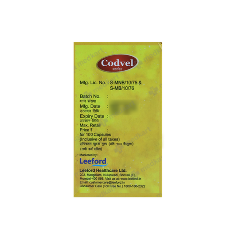 CODVEL CAPSULE 100'S