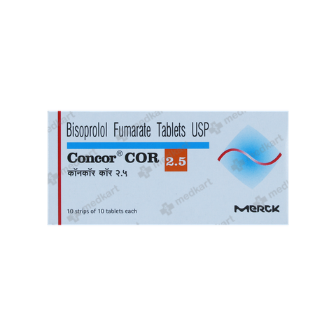 CONCOR COR 2.5MG TABLET 10'S