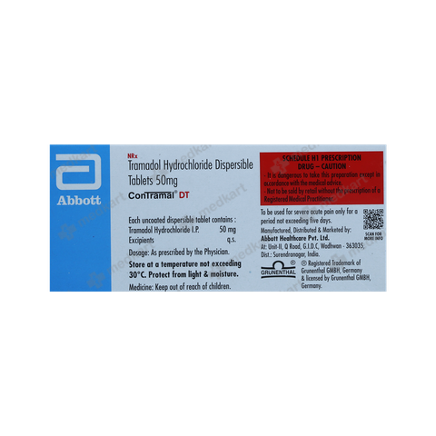 CONTRAMAL DT 50MG TABLET 10'S