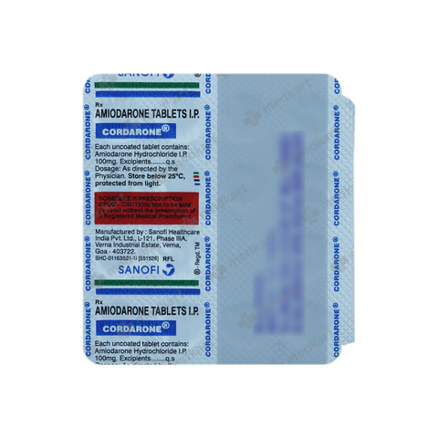CORDARONE 100MG TABLET 15'S