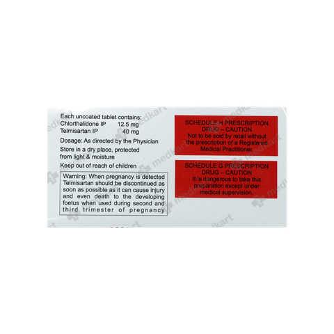 Purchase CTD T 12.5/40MG TABLET 15'S at Medkart
