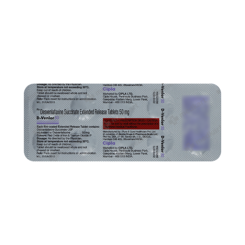 D VENLOR 50MG TABLET 10'S