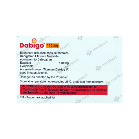 DABIGO 110MG TAB 1X10