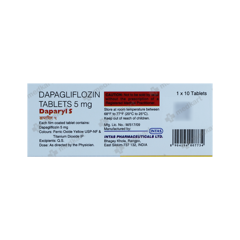 DAPARYL 5MG TABLET 10'S