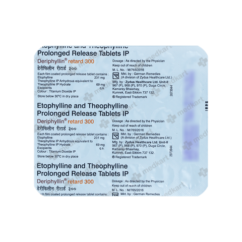 DERIPHYLLIN R 300MG TABLET 30'S