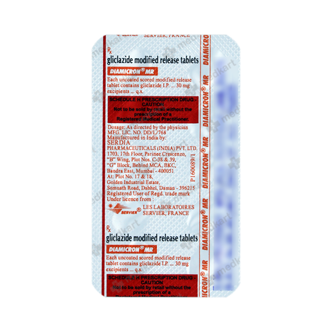 DIAMICRON MR 30MG TABLET 10'S