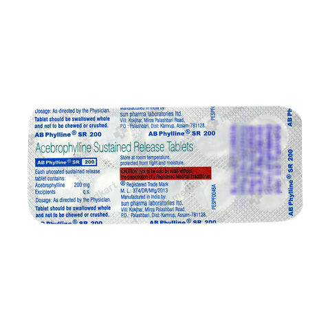 AB PHYLLINE SR 200MG TABLET 10'S
