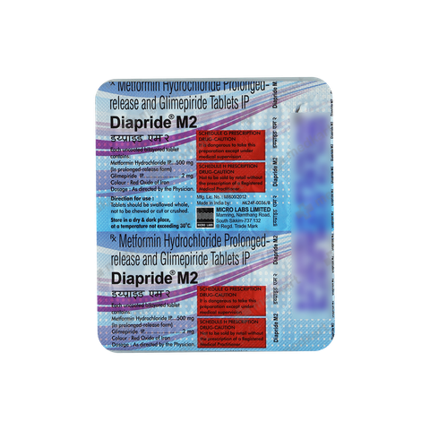 DIAPRIDE M 2MG TABLET 15'S