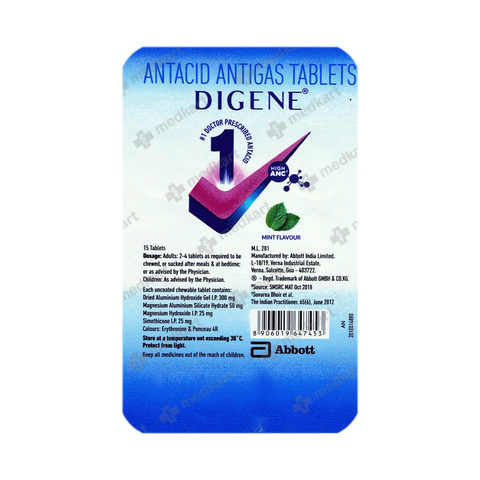 DIGENE MINT TABLET 15'S