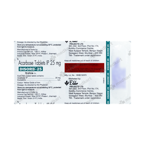 DISORB 25MG TABLET 10'S