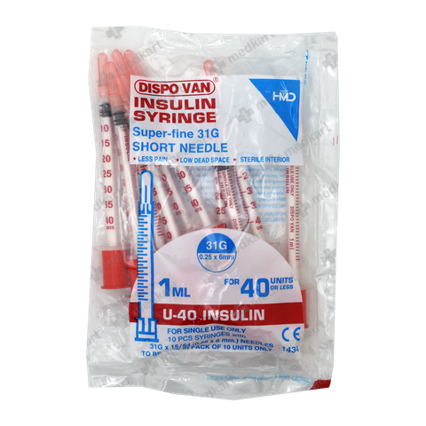 DISPOVAN INSULIN SYRINGE 40IU 31G