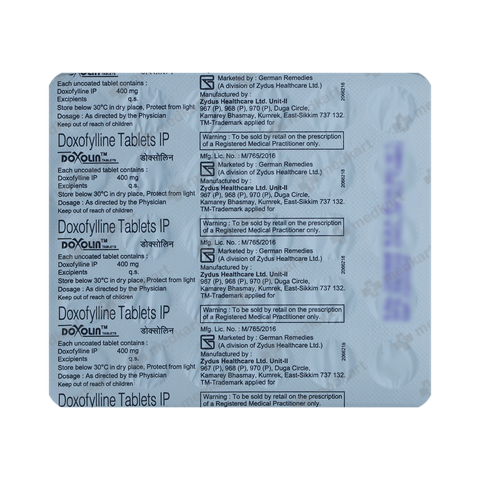 DOXOLIN 400MG TABLET 30'S