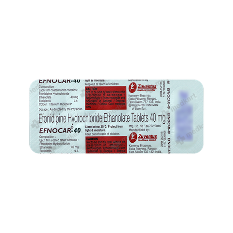 EFNOCAR 40MG TABLET 10'S