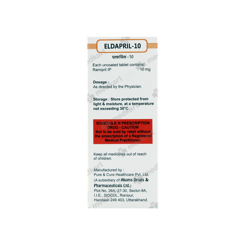 ELDAPRIL 10MG TABLET 10'S