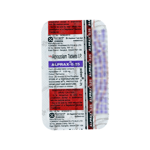ALPRAX 0.25MG TABLET 15'S, Price, Composition & Generic Alternatives ...
