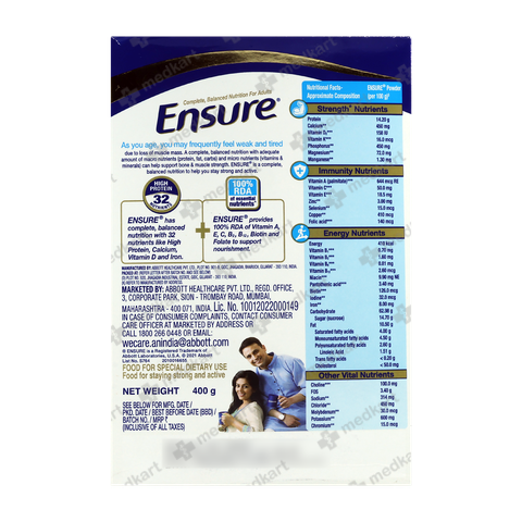ENSURE CHOCO POWDER 400 GM