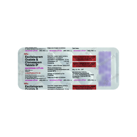 ESCIGRESS CZ 0.25MG TABLET 10'S