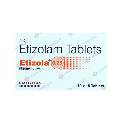 ETIZOLA 0.25MG TABLET 15'S