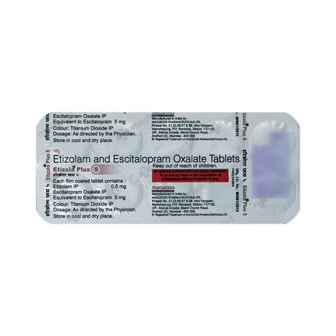 ETIZOLA PLUS 5MG TABLET 10'S