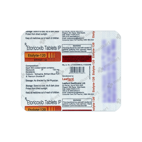 ETOLYTE 120MG TAB 1X10