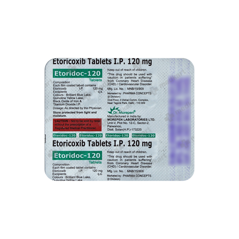 ETORIDOC 120MG TABLET 10'S