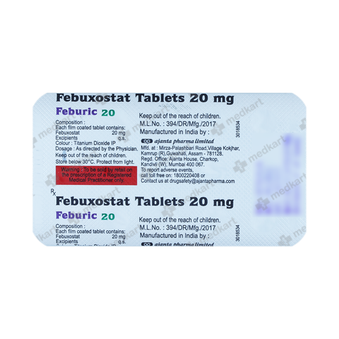 FEBURIC 20MG TAB 1X15