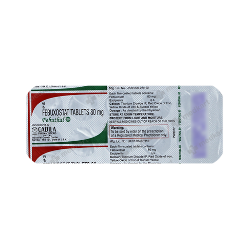 Buy FEBUTHAL 80 Online at Medkart