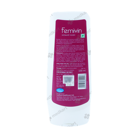Affordable FEMIVIN Wash 100 ML for daily intimate hygiene at Medkart.