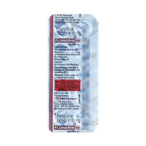 FLUNARIN 10MG TABLET 10'S