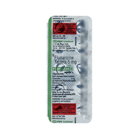 FLUNARIN 5MG TABLET 10'S