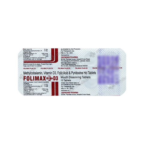 FOLIMAX PLUS D3 TABLET 10'S