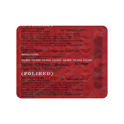 FOLIRED TABLET 30'S
