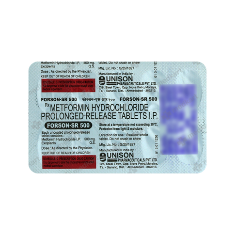 FORSON SR 500MG TABLET 10'S